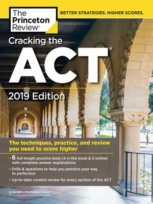 cover image of Cracking the ACT with 6 Practice Tests, 2019 Edition